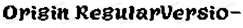 Origin RegularVersio字体转换